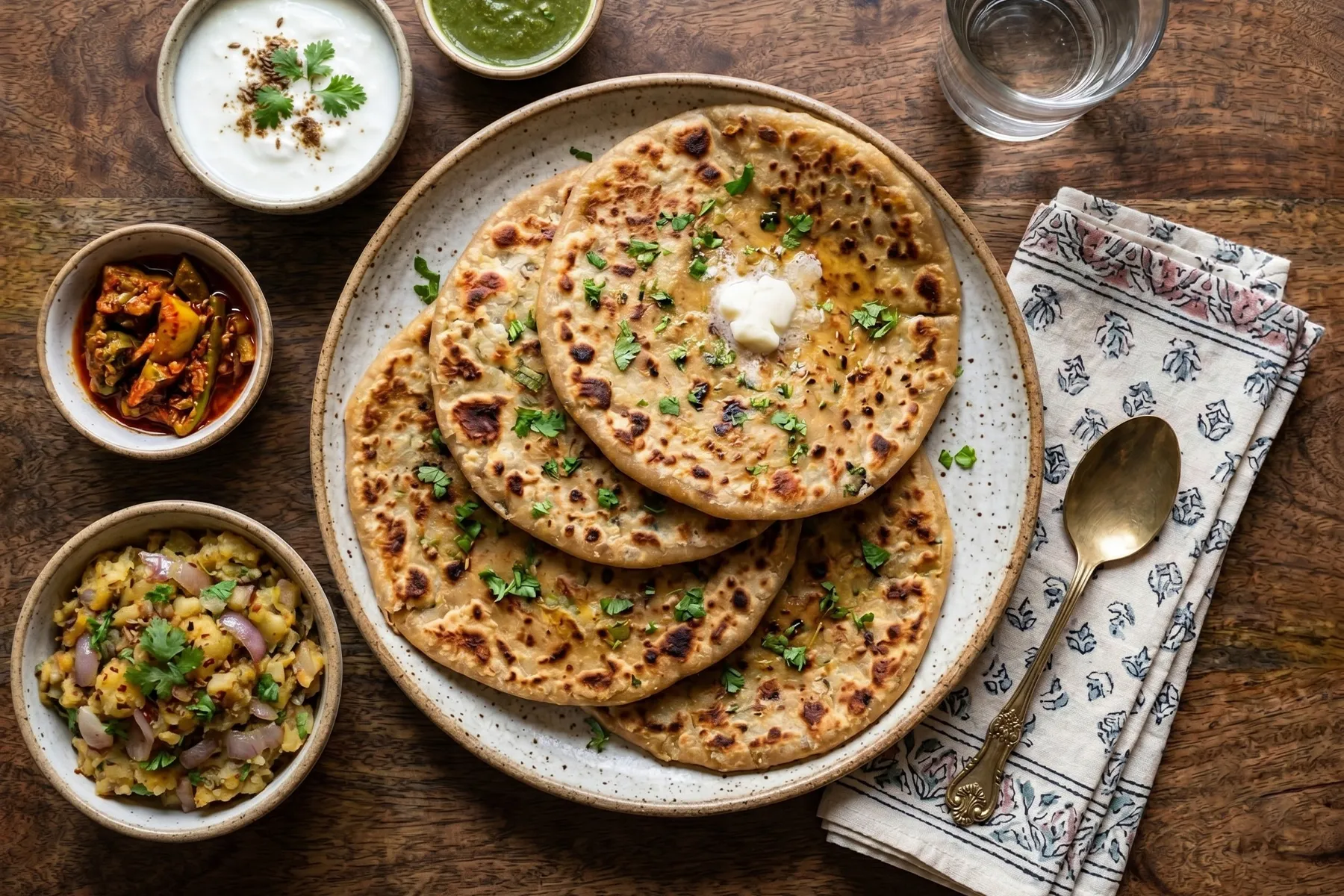 Aloo Pyaaz Paratha
